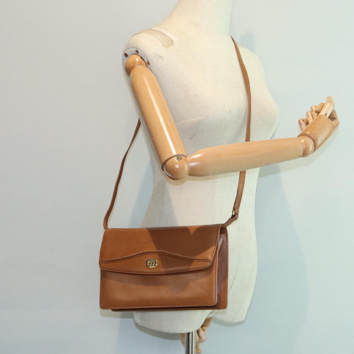 Gucci Brown Leather Shoulder Bag (Pre-Owned) Size ONE SIZE - 7 Thumbnail