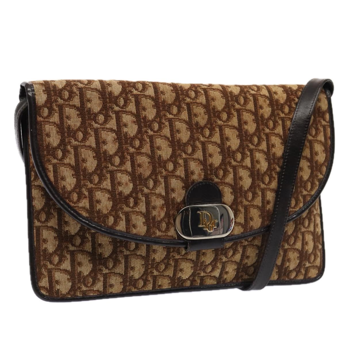 Dior Trotter Brown Canvas Shoulder Bag (Pre-Owned) Size ONE SIZE - 18 Thumbnail