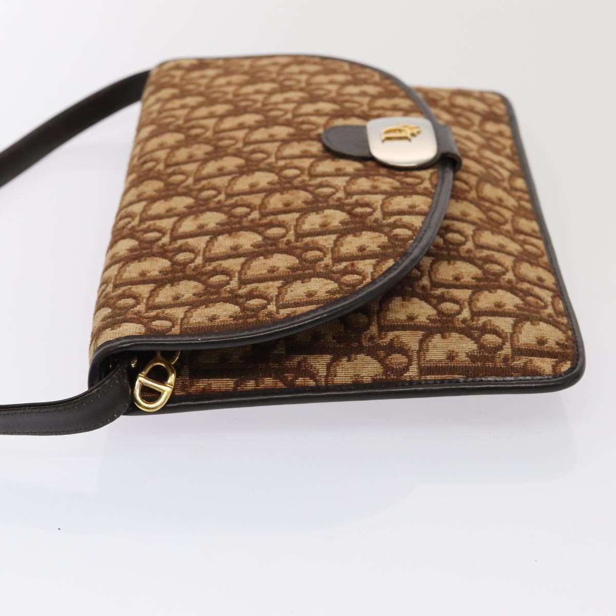 Dior Trotter Brown Canvas Shoulder Bag (Pre-Owned) Size ONE SIZE - 3 Thumbnail