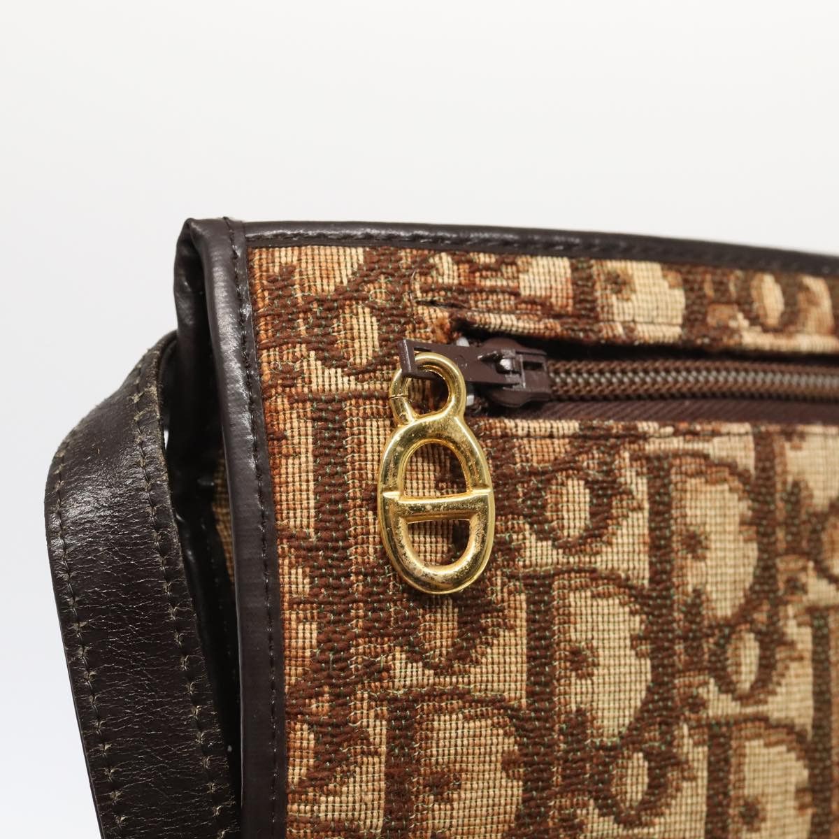 Dior Trotter Brown Canvas Shoulder Bag (Pre-Owned) Size ONE SIZE - 6 Thumbnail