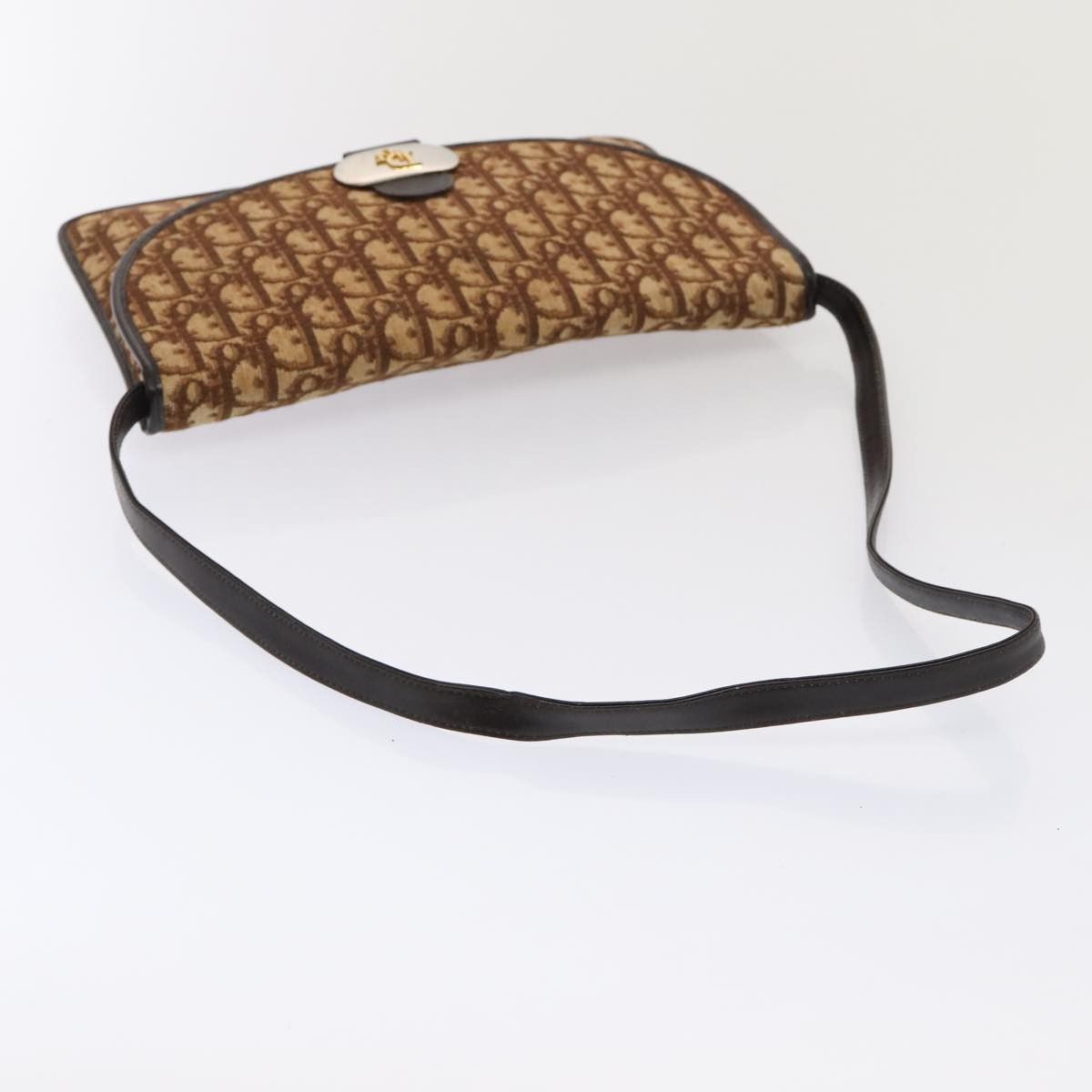 Dior Trotter Brown Canvas Shoulder Bag (Pre-Owned) Size ONE SIZE - 4 Thumbnail