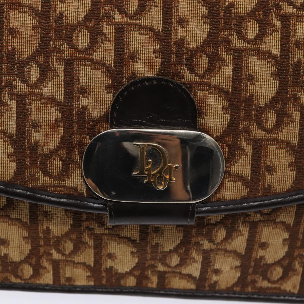 Dior Trotter Brown Canvas Shoulder Bag (Pre-Owned) Size ONE SIZE - 12 Thumbnail