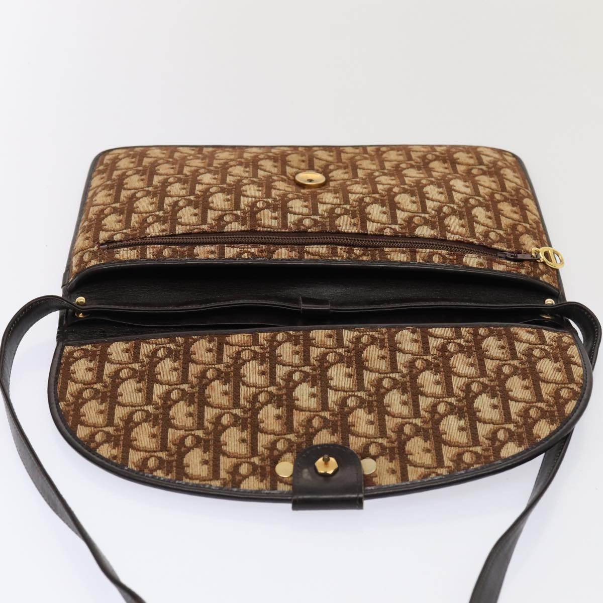 Dior Trotter Brown Canvas Shoulder Bag (Pre-Owned) Size ONE SIZE - 14 Thumbnail