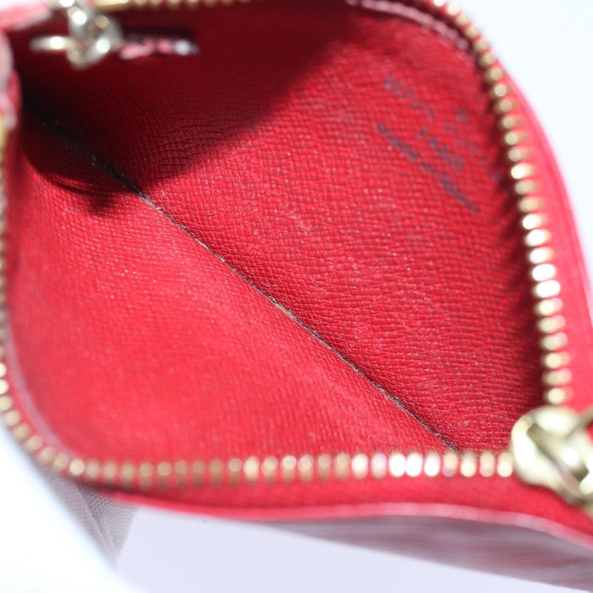 Louis Vuitton Pochette Clés Red Leather Wallet (Pre-Owned) Size ONE SIZE - 7 Thumbnail