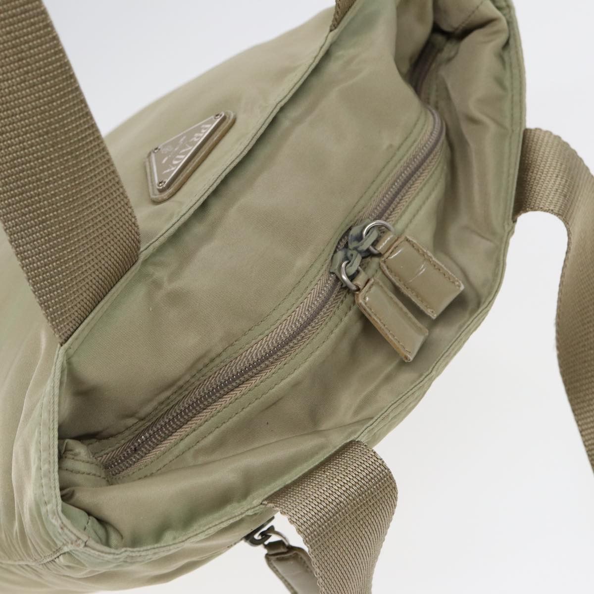 Prada Tessuto Beige Synthetic Tote Bag (Pre-Owned) Size ONE SIZE - 11 Thumbnail