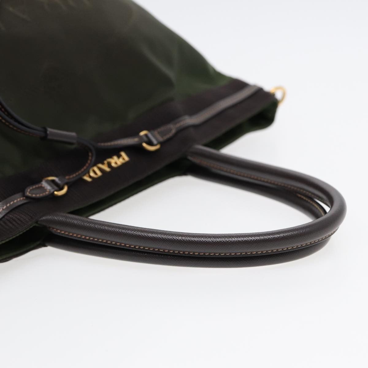 Prada Tessuto Khaki Synthetic Handbag (Pre-Owned) Size ONE SIZE - 15 Thumbnail