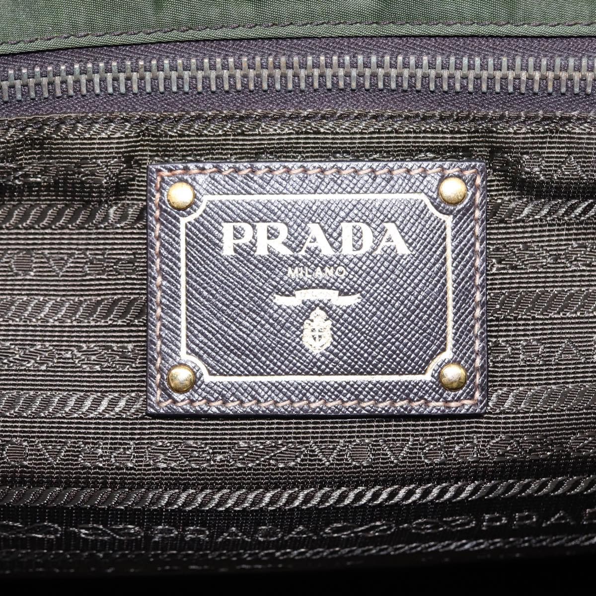 Prada Tessuto Khaki Synthetic Handbag (Pre-Owned) Size ONE SIZE - 9 Thumbnail