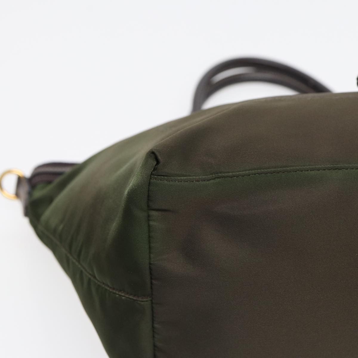 Prada Tessuto Khaki Synthetic Handbag (Pre-Owned) Size ONE SIZE - 16 Thumbnail
