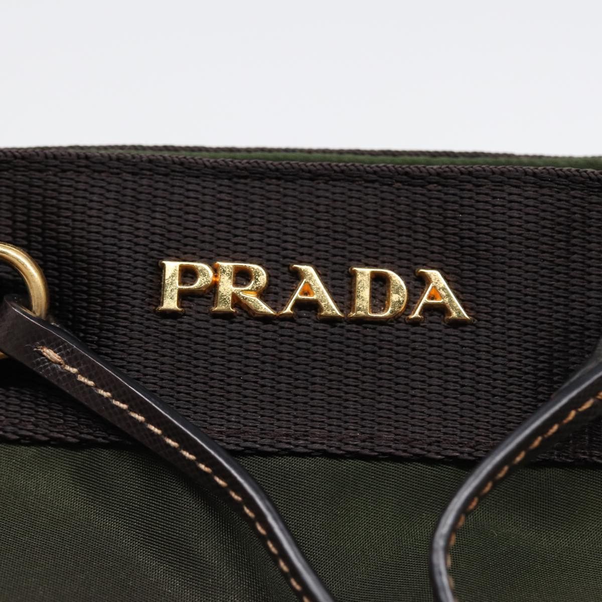 Prada Tessuto Khaki Synthetic Handbag (Pre-Owned) Size ONE SIZE - 6 Thumbnail