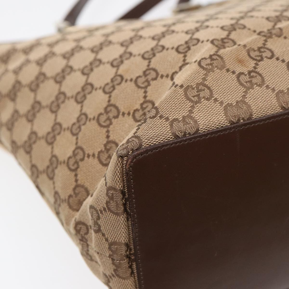 Gucci Gg Canvas Beige Canvas Tote Bag (Pre-Owned) Size ONE SIZE - 13 Thumbnail