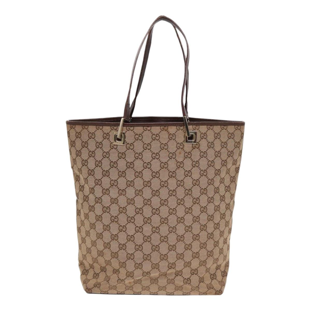 Gucci Gg Canvas Beige Canvas Tote Bag (Pre-Owned) Size ONE SIZE - 3 Thumbnail