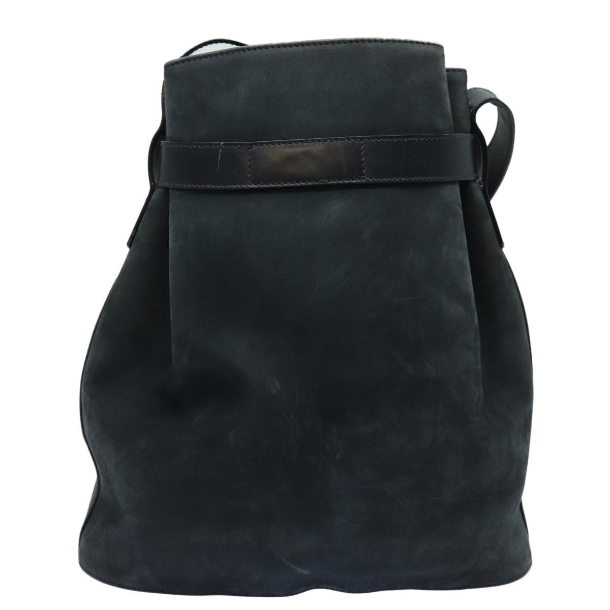 Salvatore Ferragamo Gancini Navy Suede Shoulder Bag (Pre-Owned) Size ONE SIZE - 2 Thumbnail