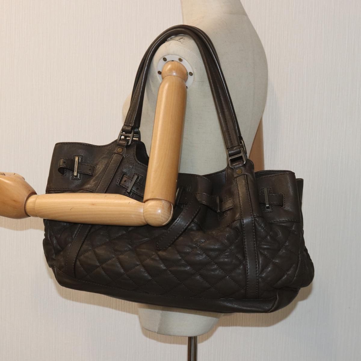 Burberry Brown Leather Tote Bag (Pre-Owned) Size ONE SIZE - 7 Thumbnail