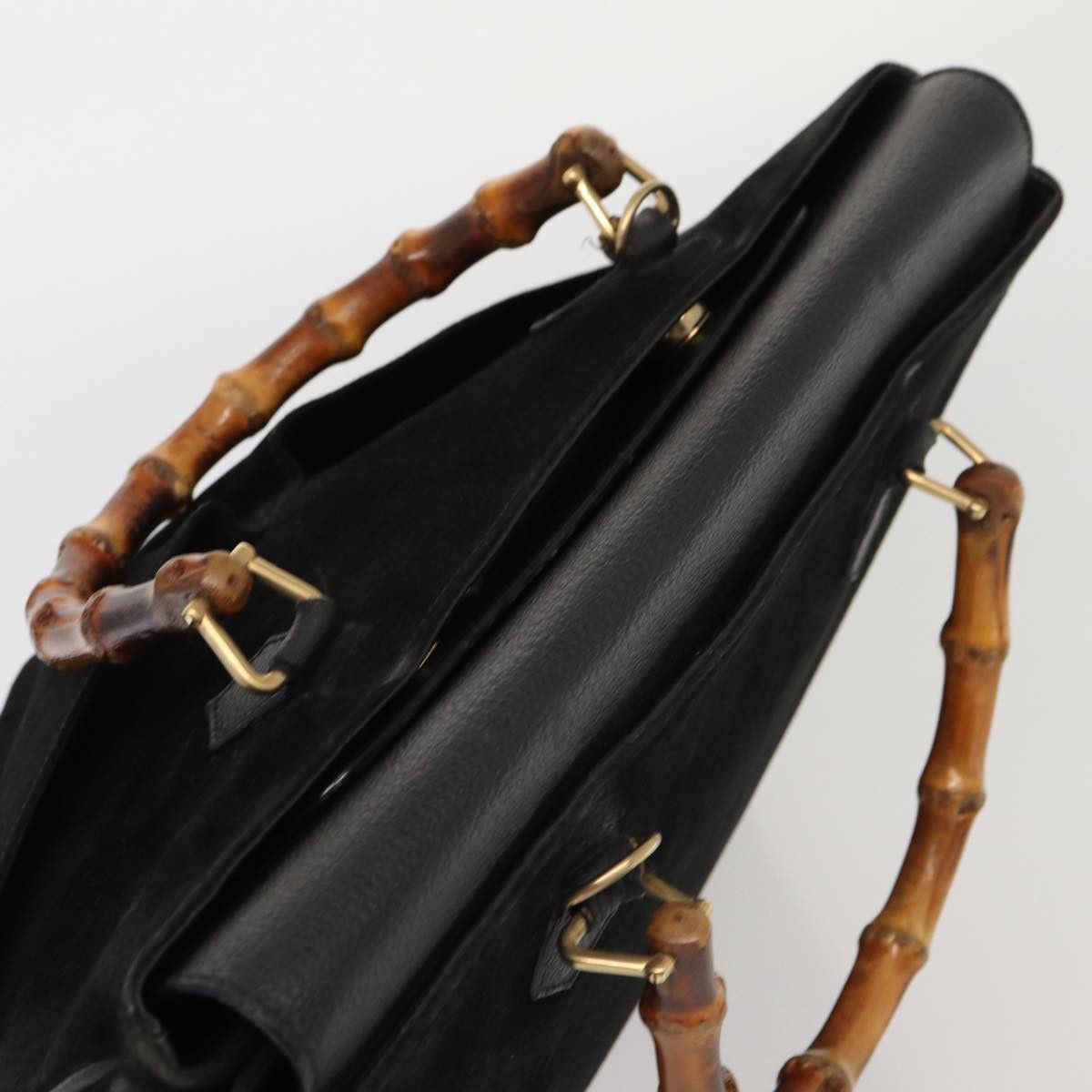 Gucci Bamboo Black Suede Handbag (Pre-Owned) Size ONE SIZE - 4 Thumbnail