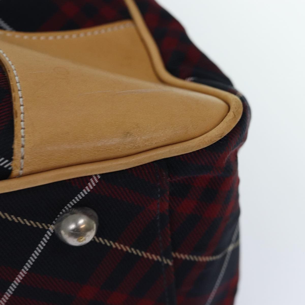 Burberry Nova Check Red Synthetic Travel Bag (Pre-Owned) Size ONE SIZE - 9 Thumbnail