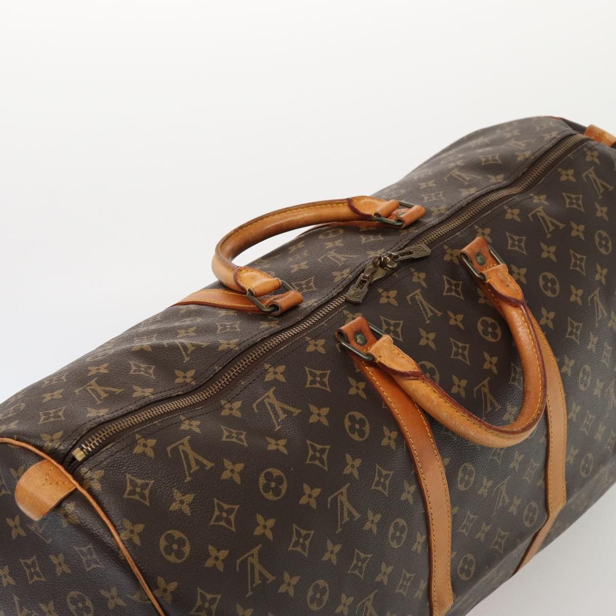 Louis Vuitton Keepall 60 Brown Canvas Travel Bag (Pre-Owned) Size ONE SIZE - 4 Thumbnail