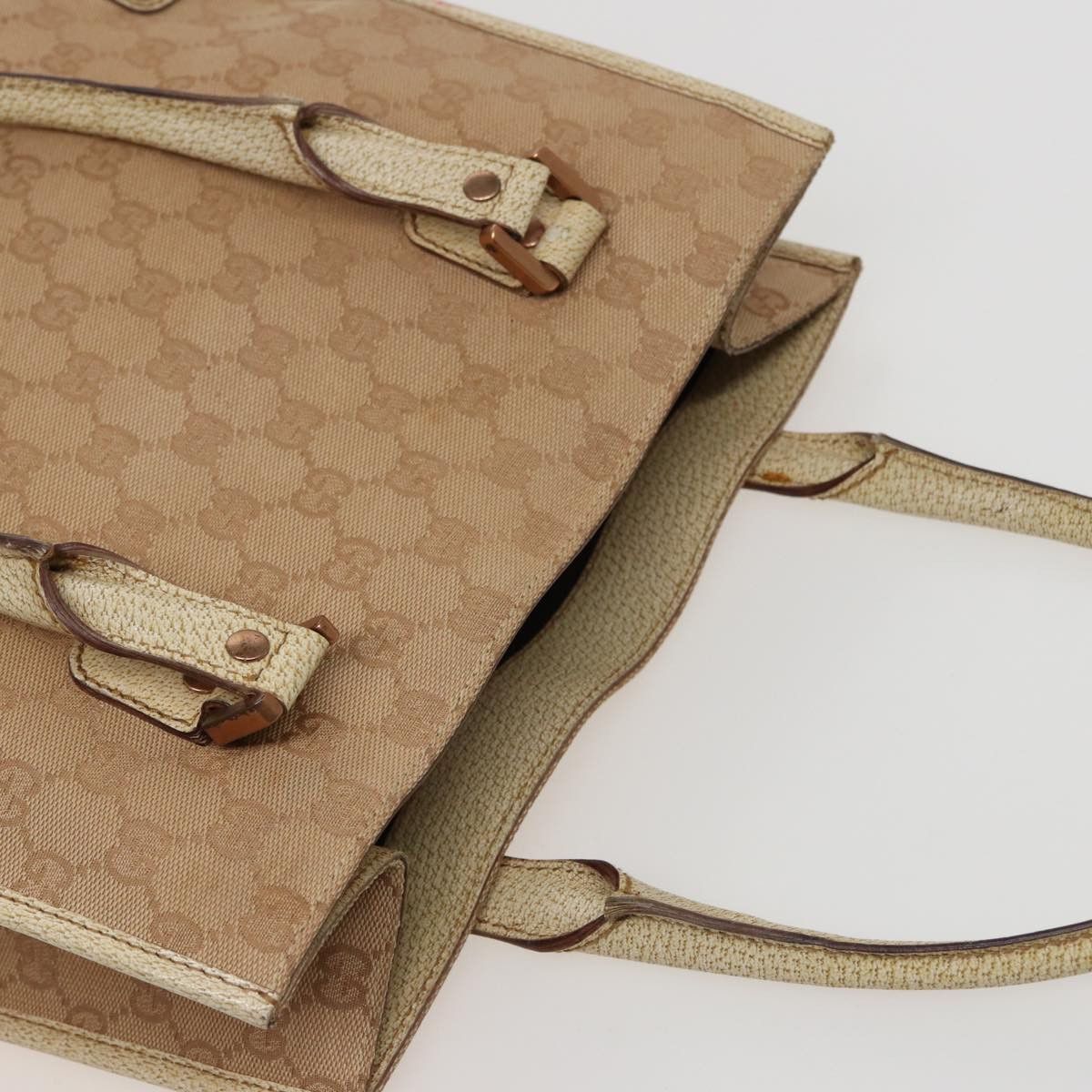 Gucci Gg Canvas Beige Canvas Handbag (Pre-Owned) Size ONE SIZE - 11 Thumbnail