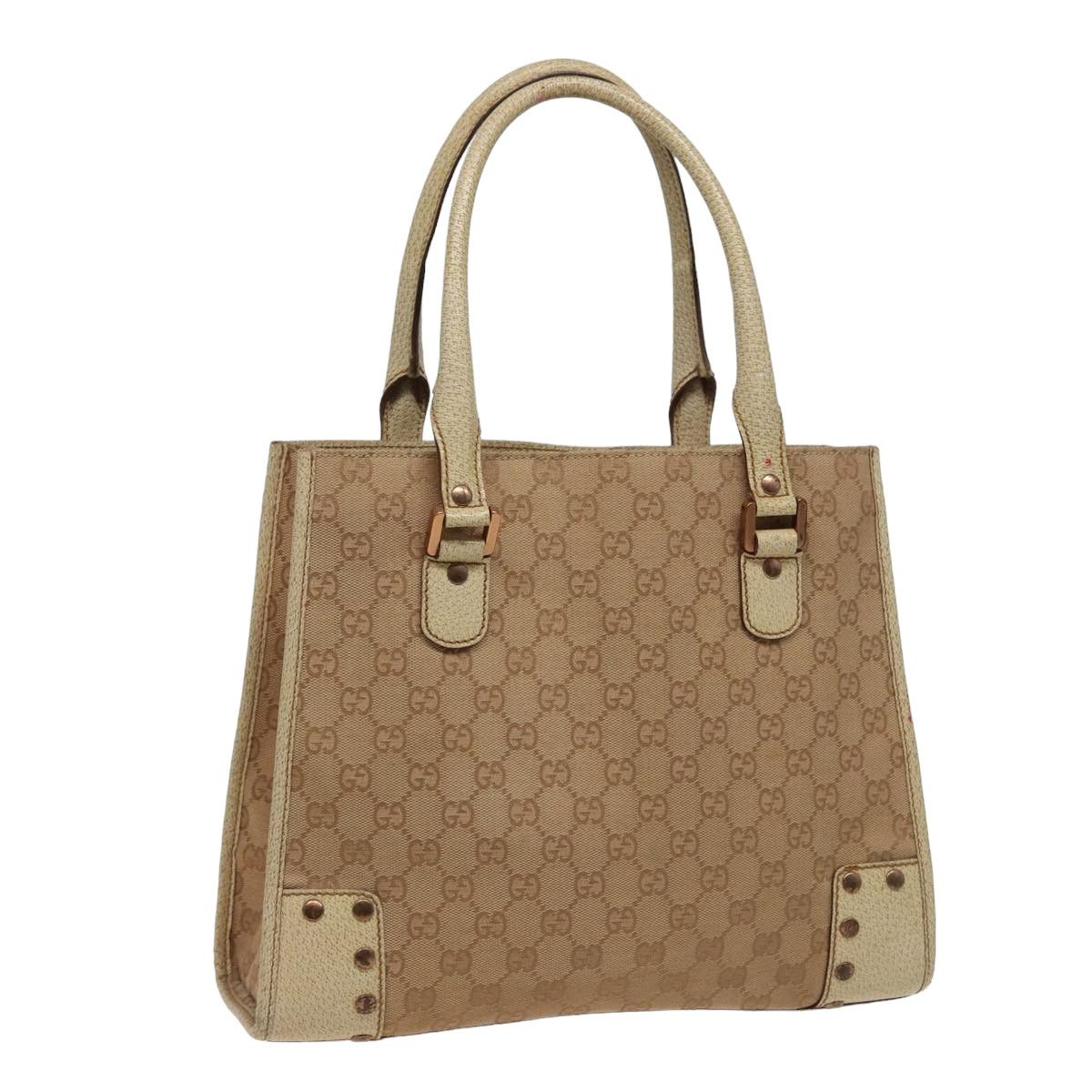 Gucci Gg Canvas Beige Canvas Handbag (Pre-Owned) Size ONE SIZE - 9 Thumbnail