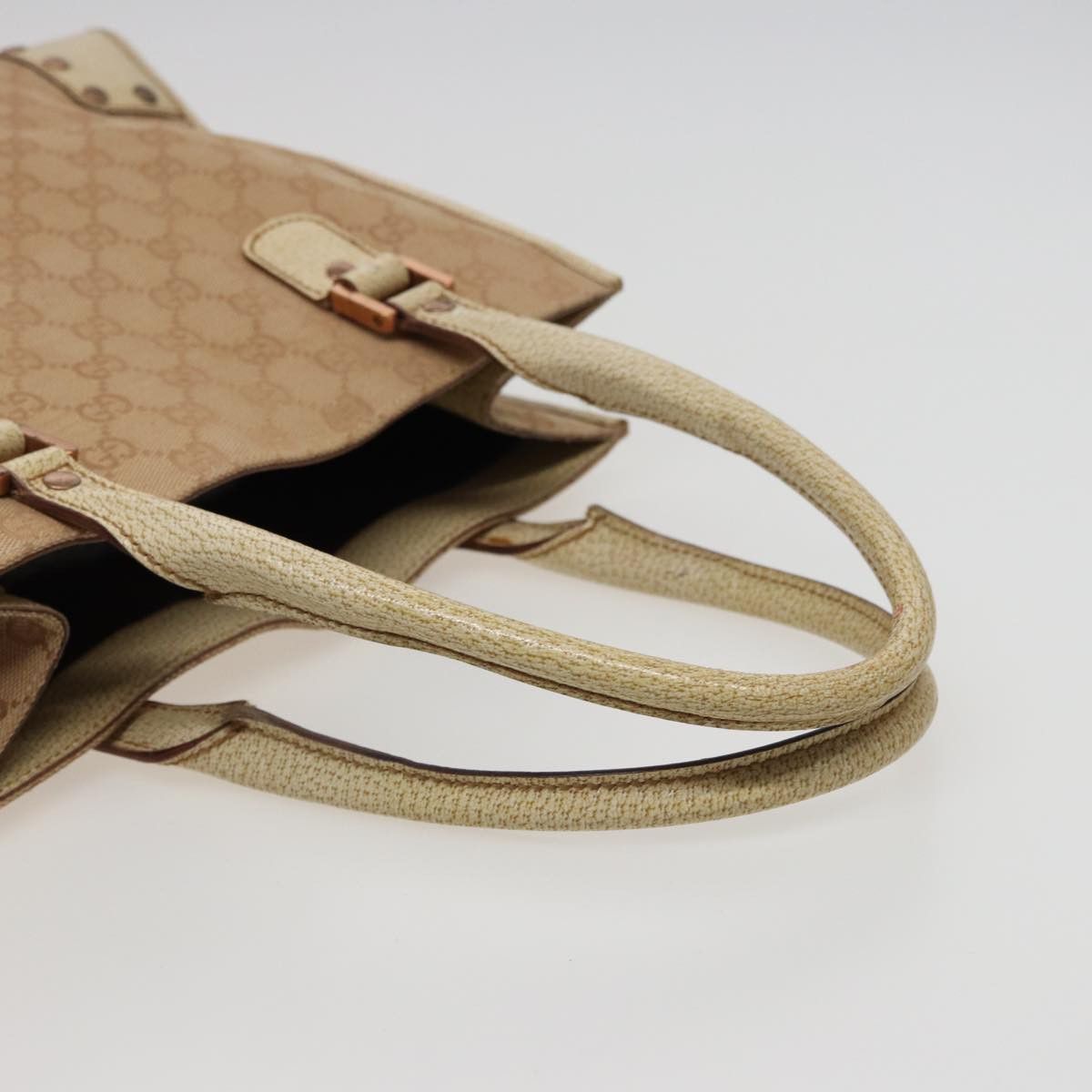 Gucci Gg Canvas Beige Canvas Handbag (Pre-Owned) Size ONE SIZE - 12 Thumbnail