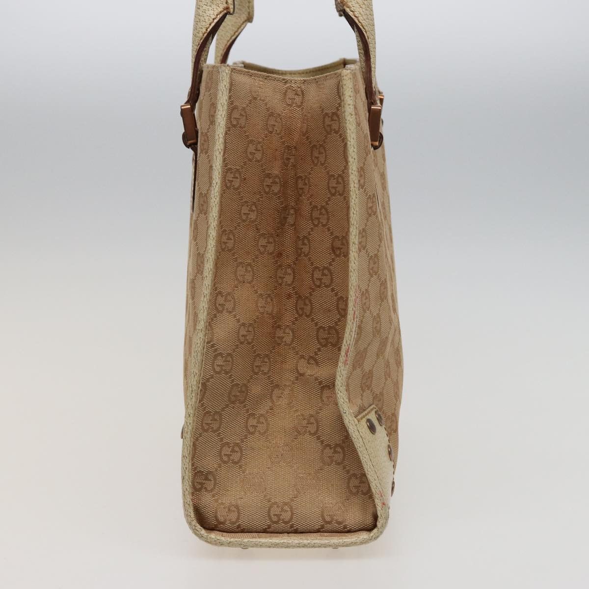 Gucci Gg Canvas Beige Canvas Handbag (Pre-Owned) Size ONE SIZE - 4 Thumbnail