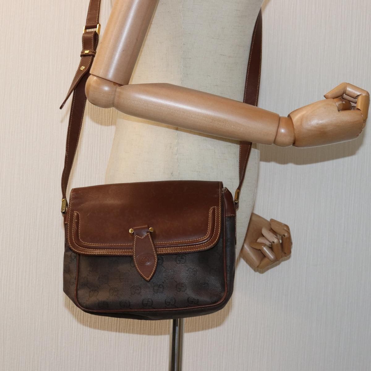Gucci Gg Canvas Brown Canvas Shoulder Bag (Pre-Owned) Size ONE SIZE - 7 Thumbnail
