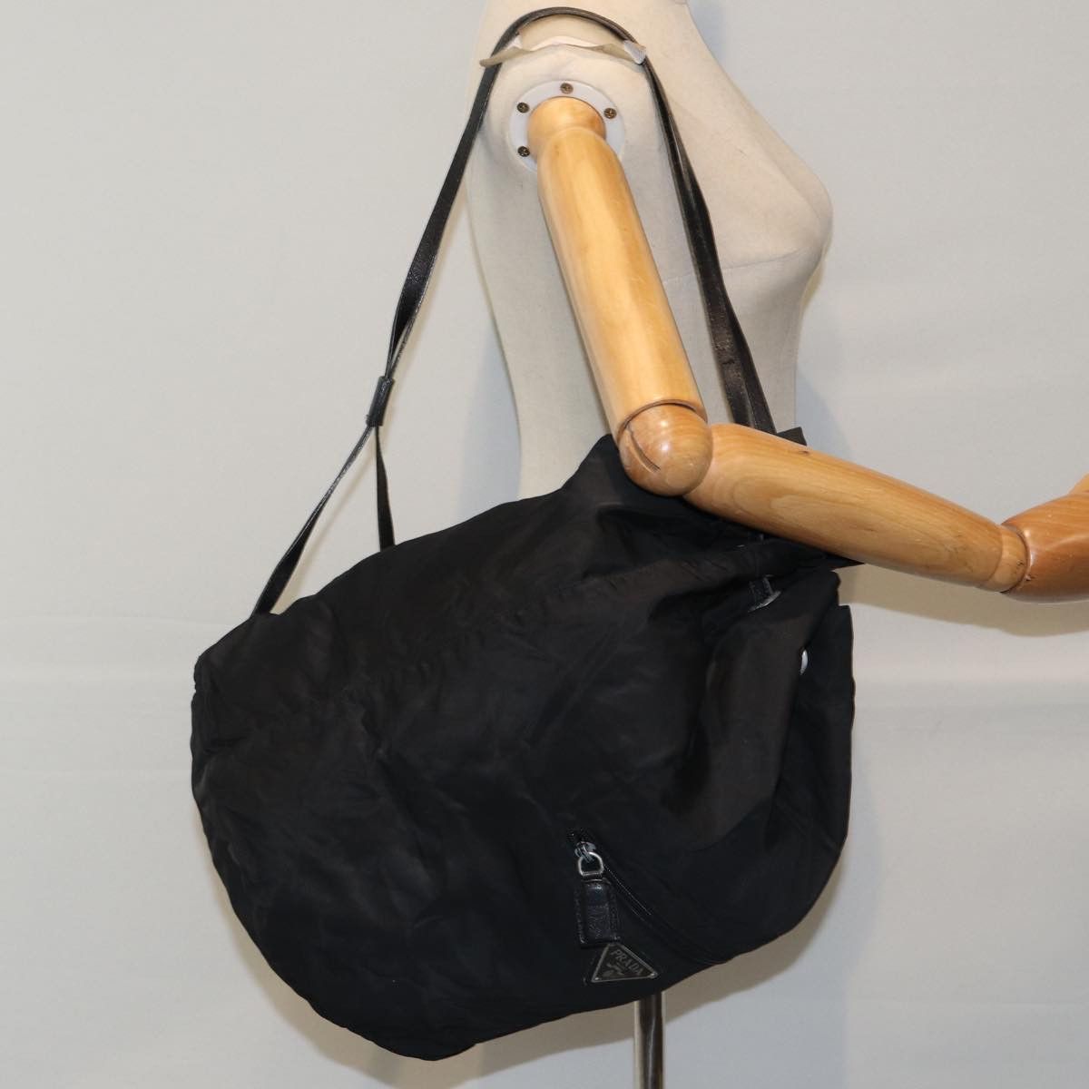 Prada Tessuto Black Synthetic Shoulder Bag (Pre-Owned) Size ONE SIZE - 12 Thumbnail