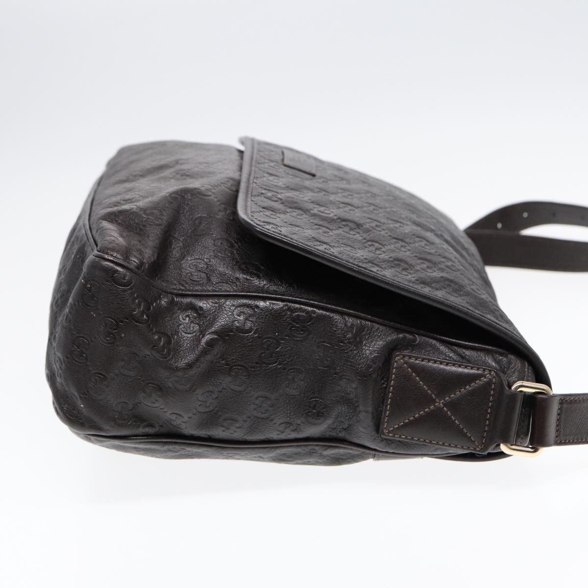 Gucci ssima Brown Leather Shoulder Bag (Pre-Owned) Size ONE SIZE - 4 Thumbnail