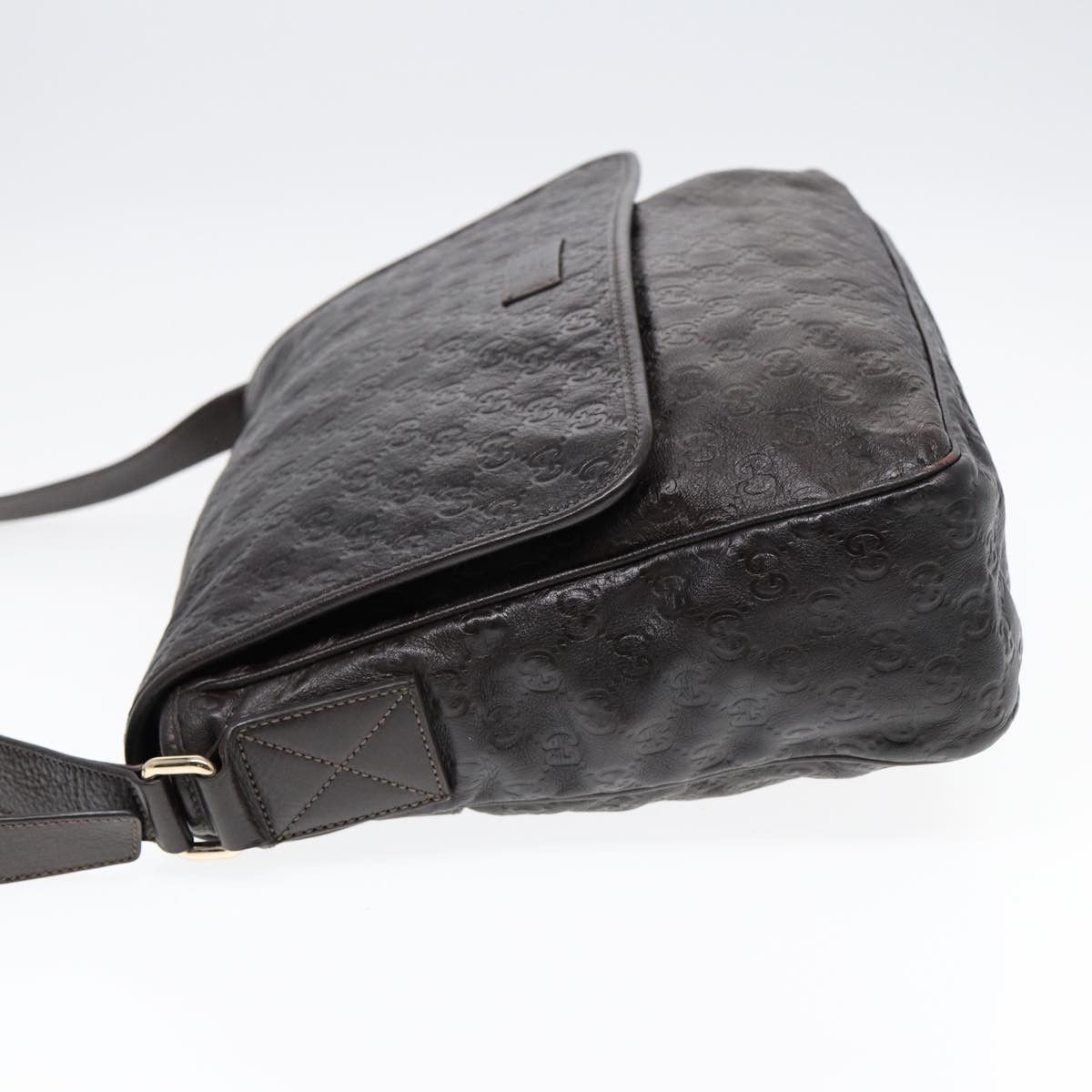 Gucci ssima Brown Leather Shoulder Bag (Pre-Owned) Size ONE SIZE - 3 Thumbnail