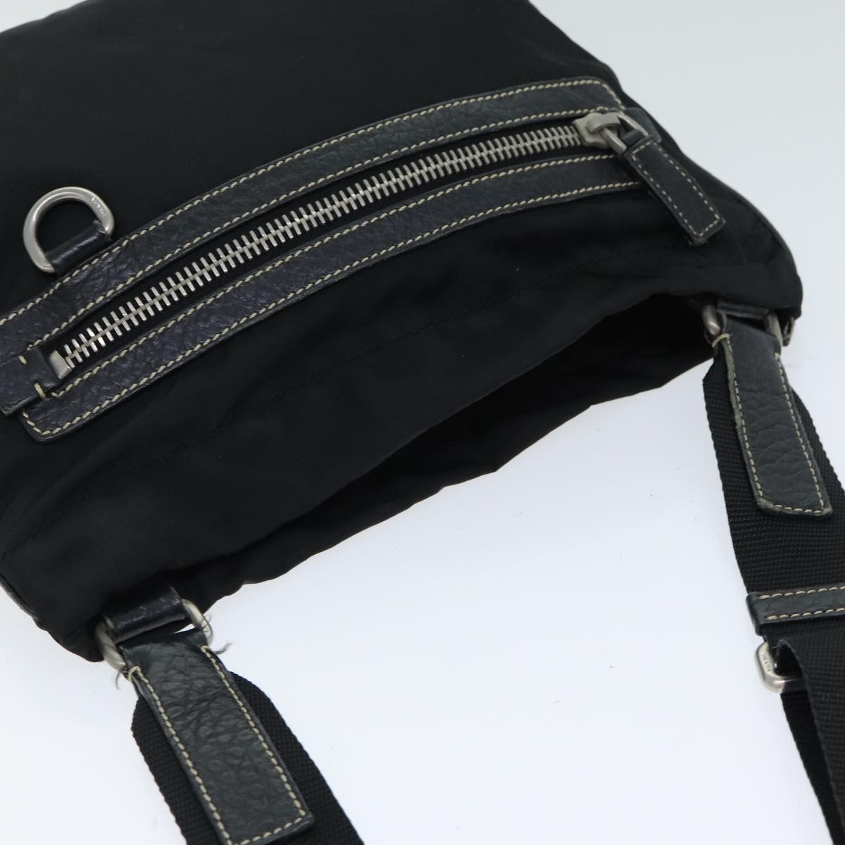 Prada Tessuto Black Synthetic Shoulder Bag (Pre-Owned) Size ONE SIZE - 4 Thumbnail