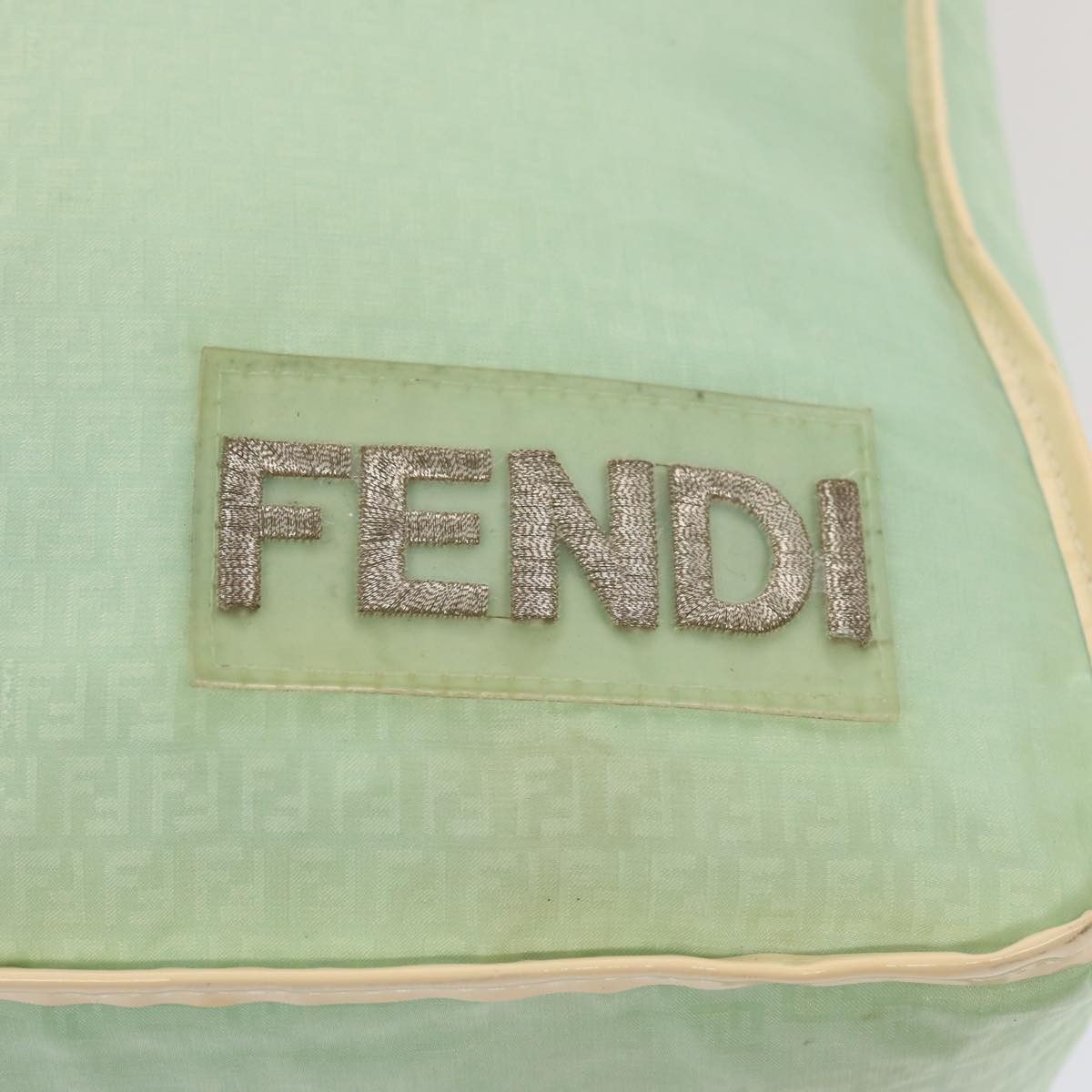 Fendi Zucchino Green Canvas Shoulder Bag (Pre-Owned) Size ONE SIZE - 9 Thumbnail