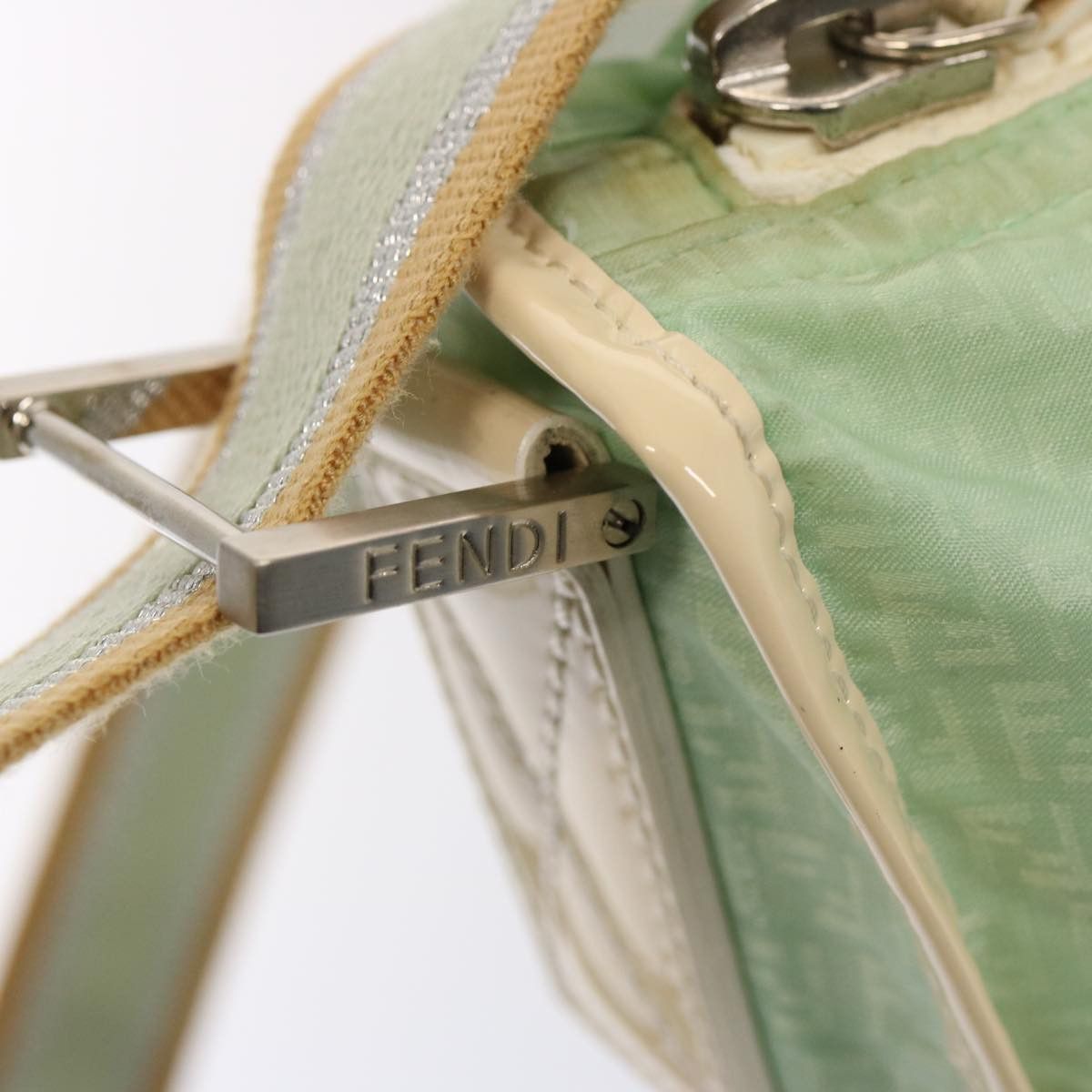 Fendi Zucchino Green Canvas Shoulder Bag (Pre-Owned) Size ONE SIZE - 20 Thumbnail