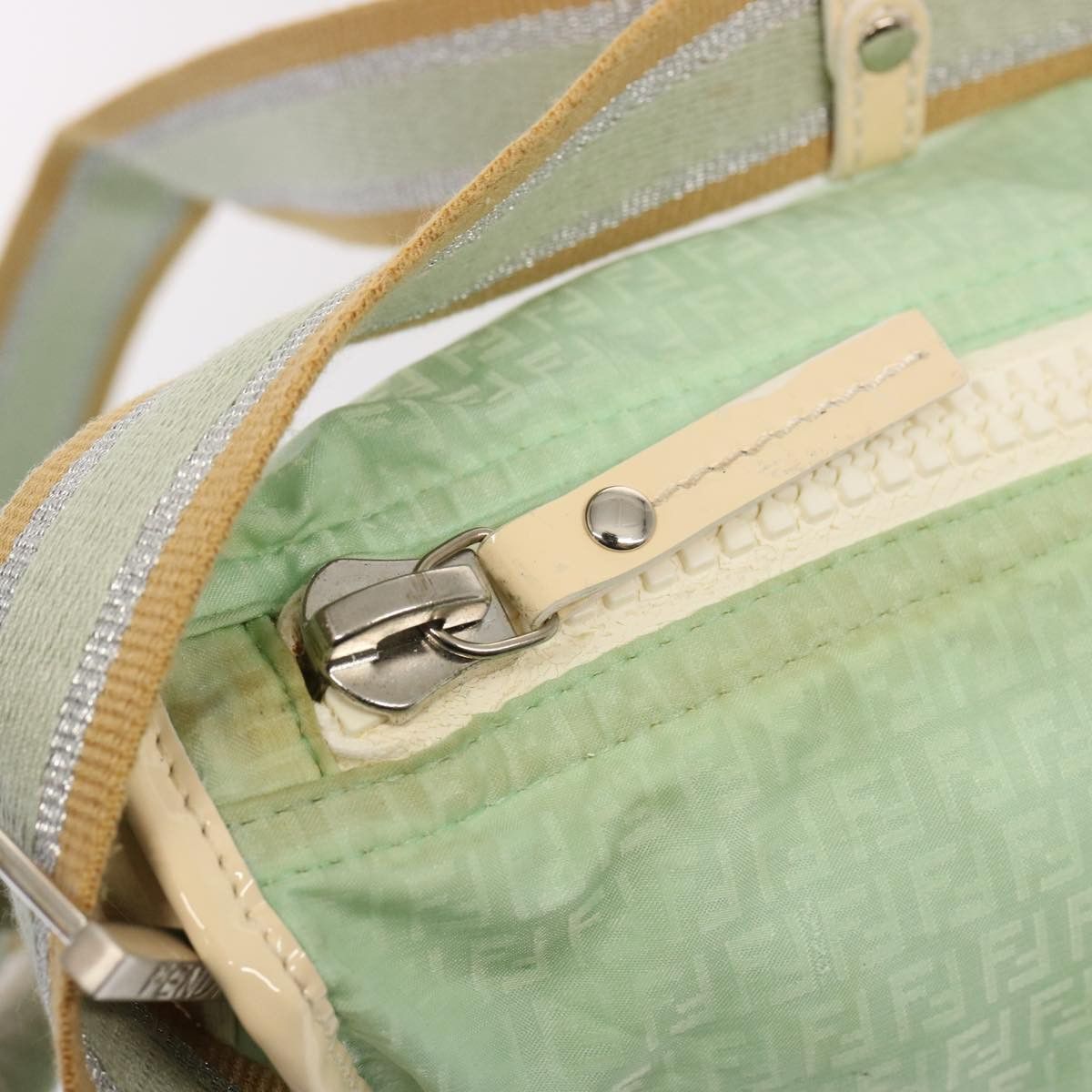 Fendi Zucchino Green Canvas Shoulder Bag (Pre-Owned) Size ONE SIZE - 19 Thumbnail