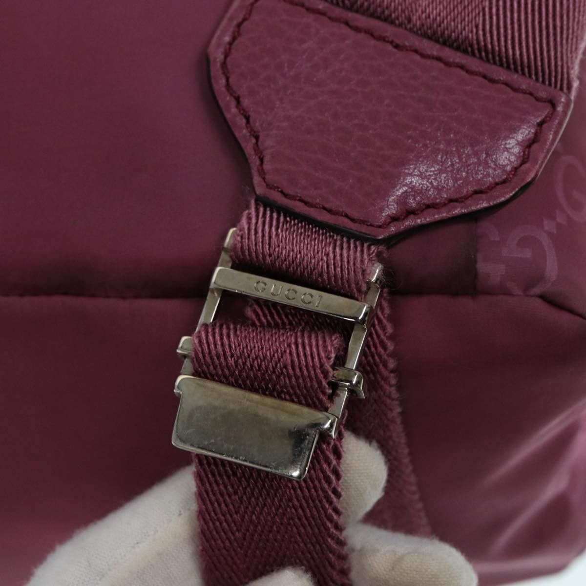 Gucci Gg Canvas Purple Synthetic Backpack Bag (Pre-Owned) Size ONE SIZE - 18 Thumbnail