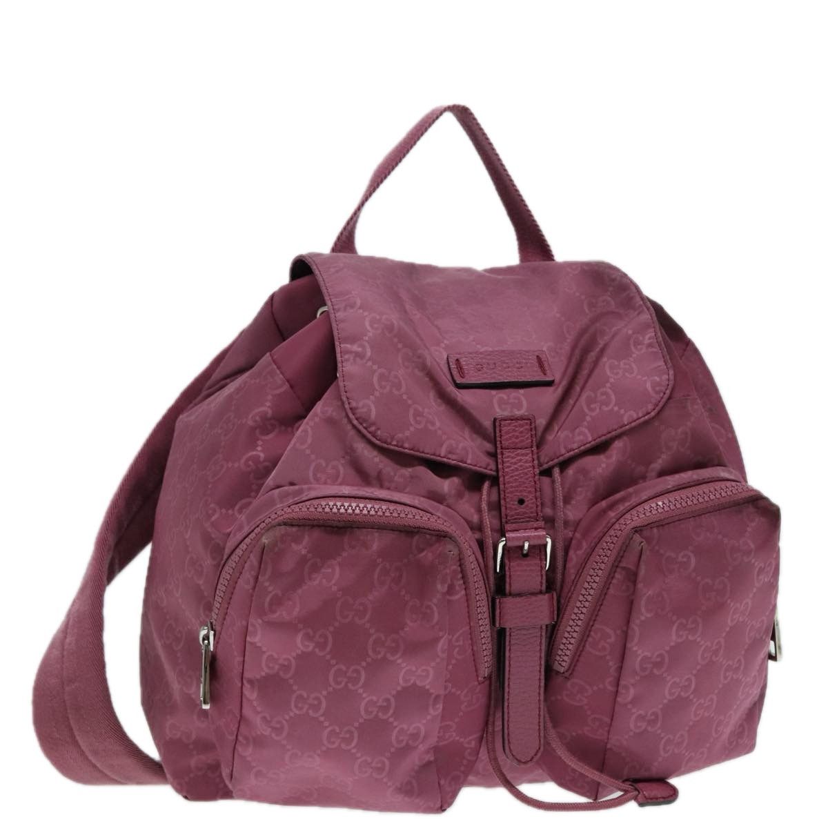 Gucci Gg Canvas Purple Synthetic Backpack Bag (Pre-Owned) Size ONE SIZE - 13 Thumbnail