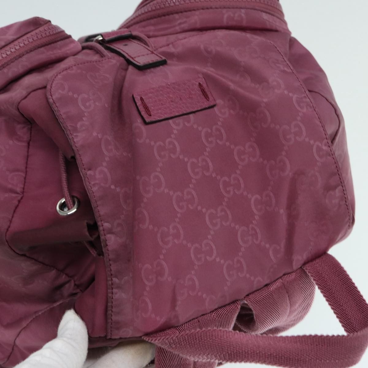 Gucci Gg Canvas Purple Synthetic Backpack Bag (Pre-Owned) Size ONE SIZE - 8 Thumbnail
