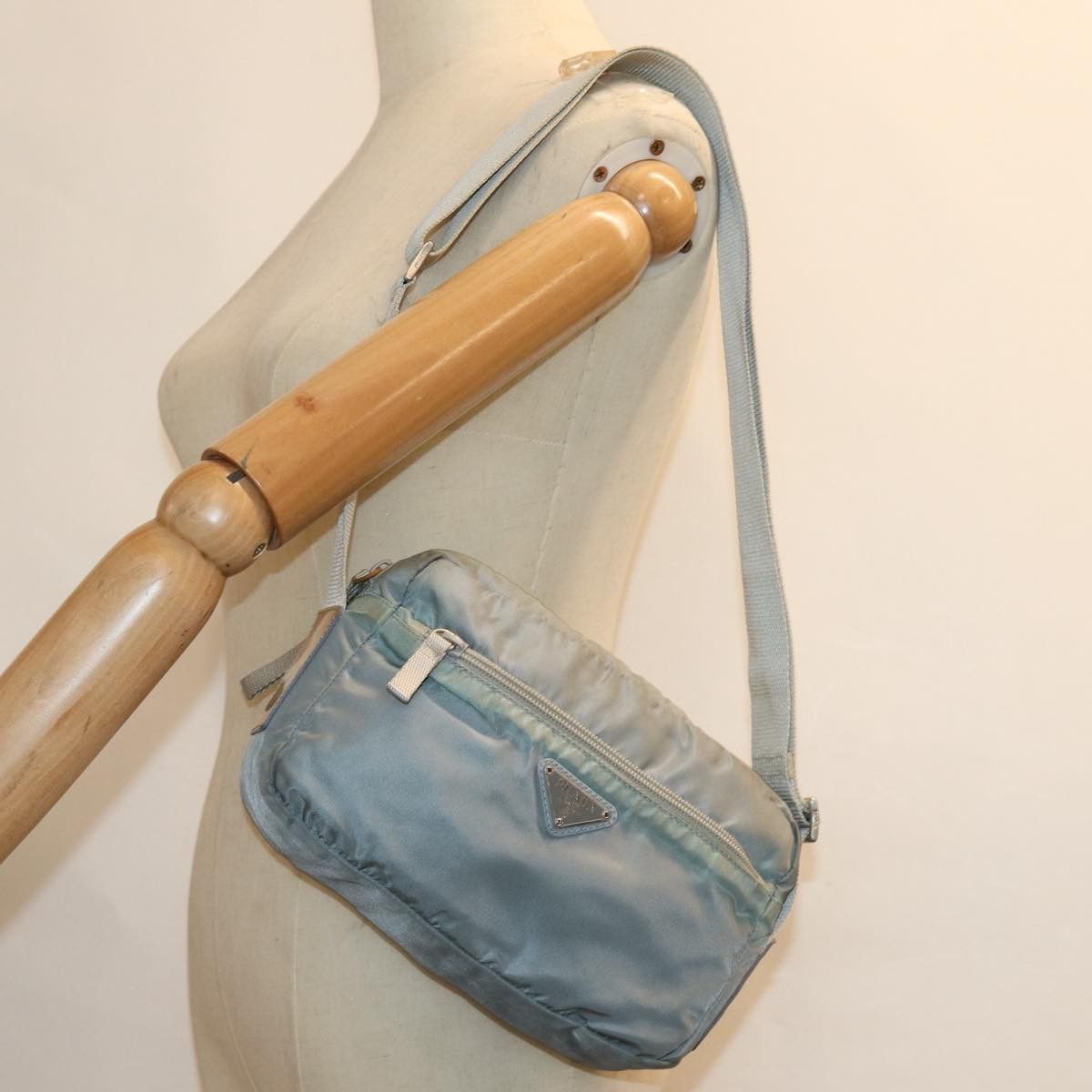 Prada Tessuto Blue Synthetic Shoulder Bag (Pre-Owned) Size ONE SIZE - 7 Thumbnail