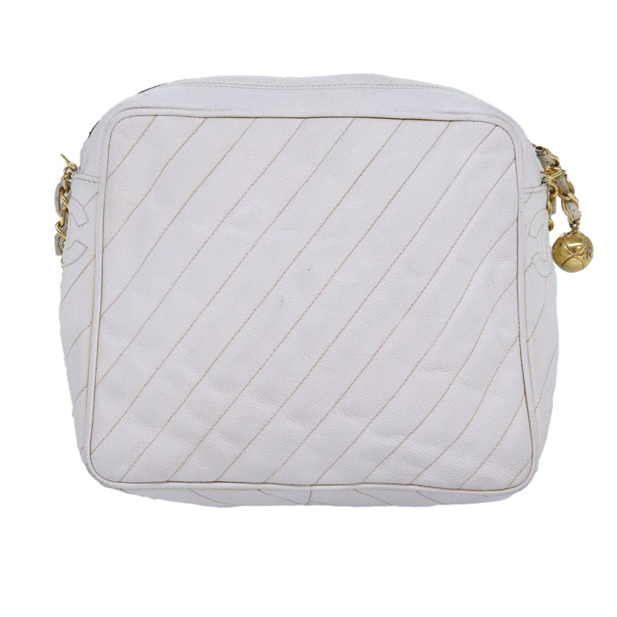 Chanel Mademoiselle White Leather Shoulder Bag (Pre-Owned) Size ONE SIZE - 2 Thumbnail