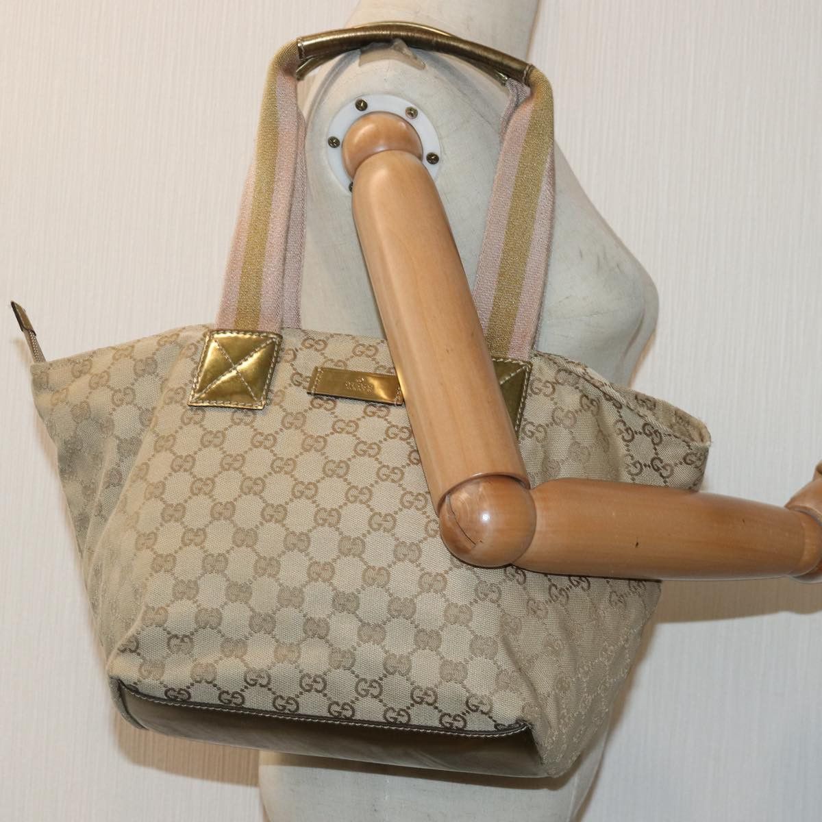 Gucci Gg Canvas Beige Canvas Tote Bag (Pre-Owned) Size ONE SIZE - 17 Thumbnail