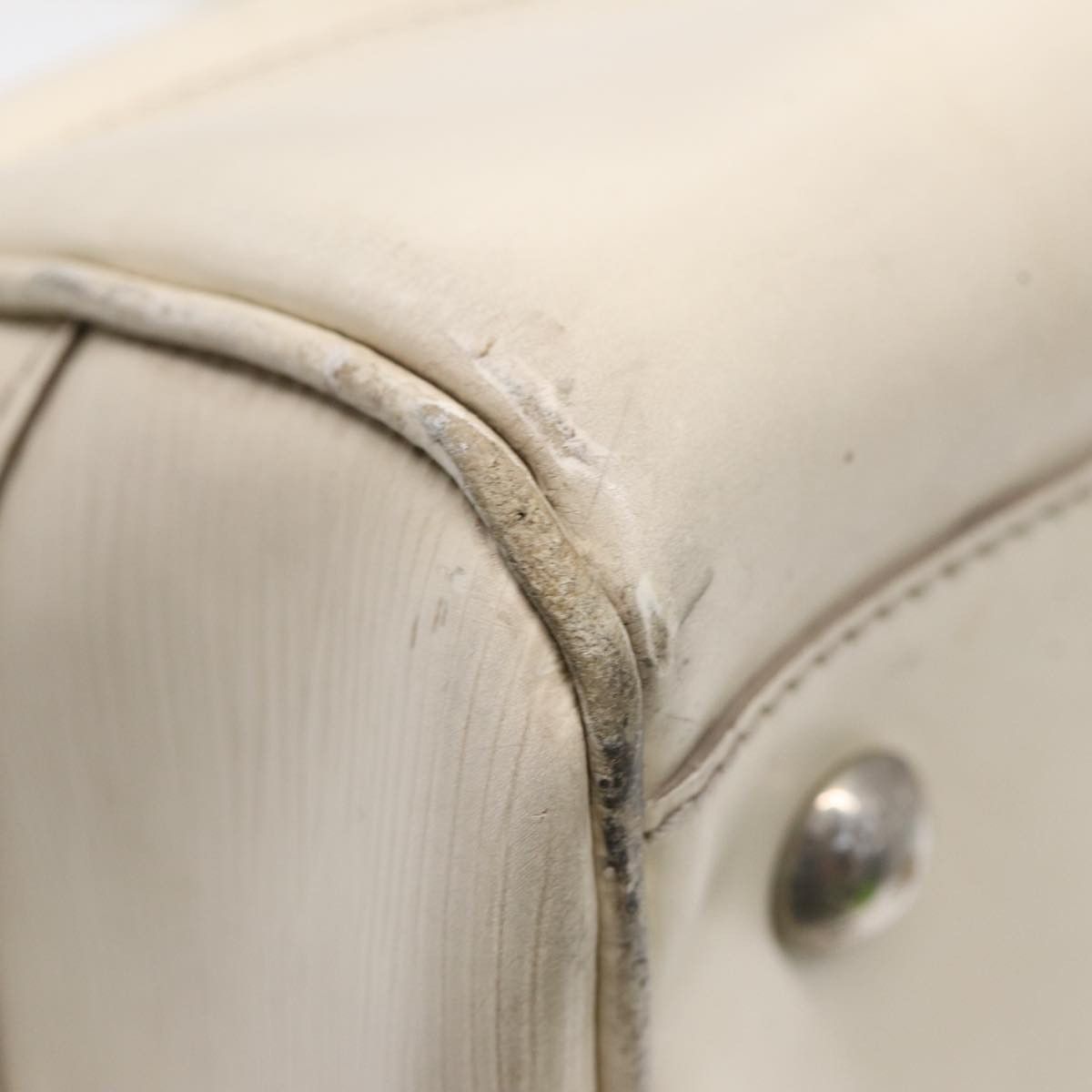 Louis Vuitton Bowling White Leather Handbag (Pre-Owned) Size ONE SIZE - 14 Thumbnail