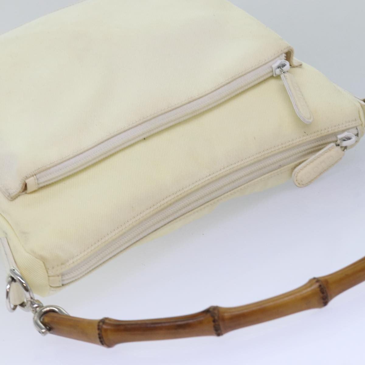 Gucci Bamboo White Synthetic Shoulder Bag (Pre-Owned) Size ONE SIZE - 4 Thumbnail