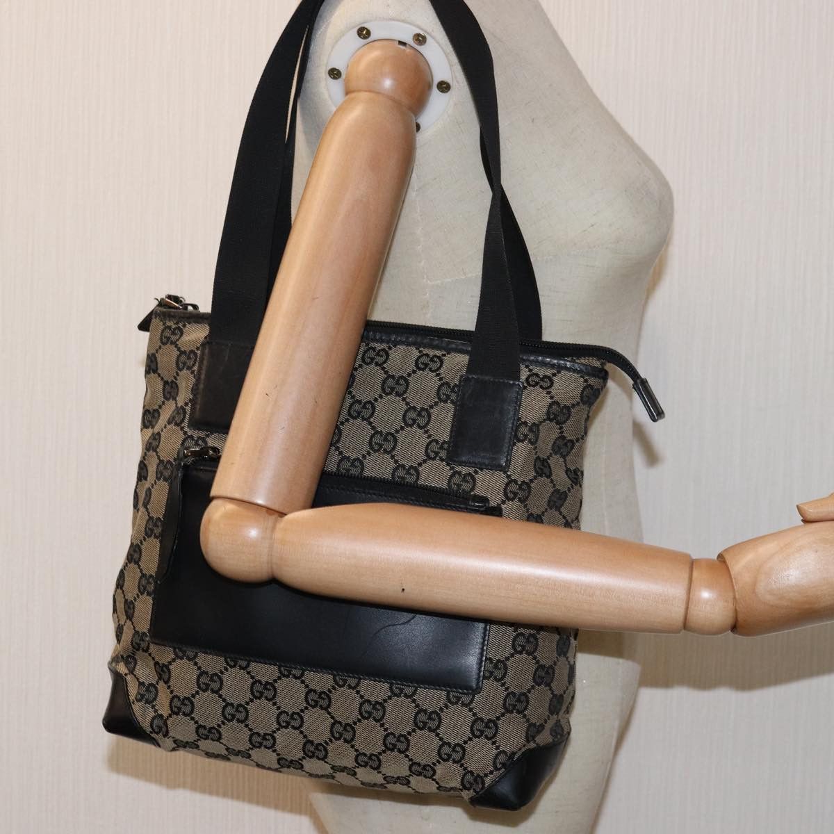 Gucci Gg Canvas Navy Canvas Tote Bag (Pre-Owned) Size ONE SIZE - 8 Thumbnail