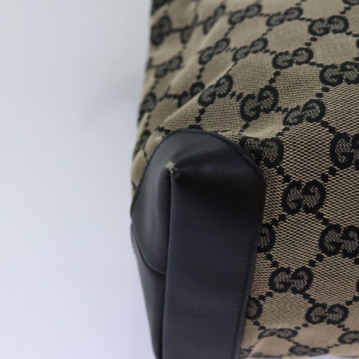 Gucci Gg Canvas Navy Canvas Tote Bag (Pre-Owned) Size ONE SIZE - 16 Thumbnail