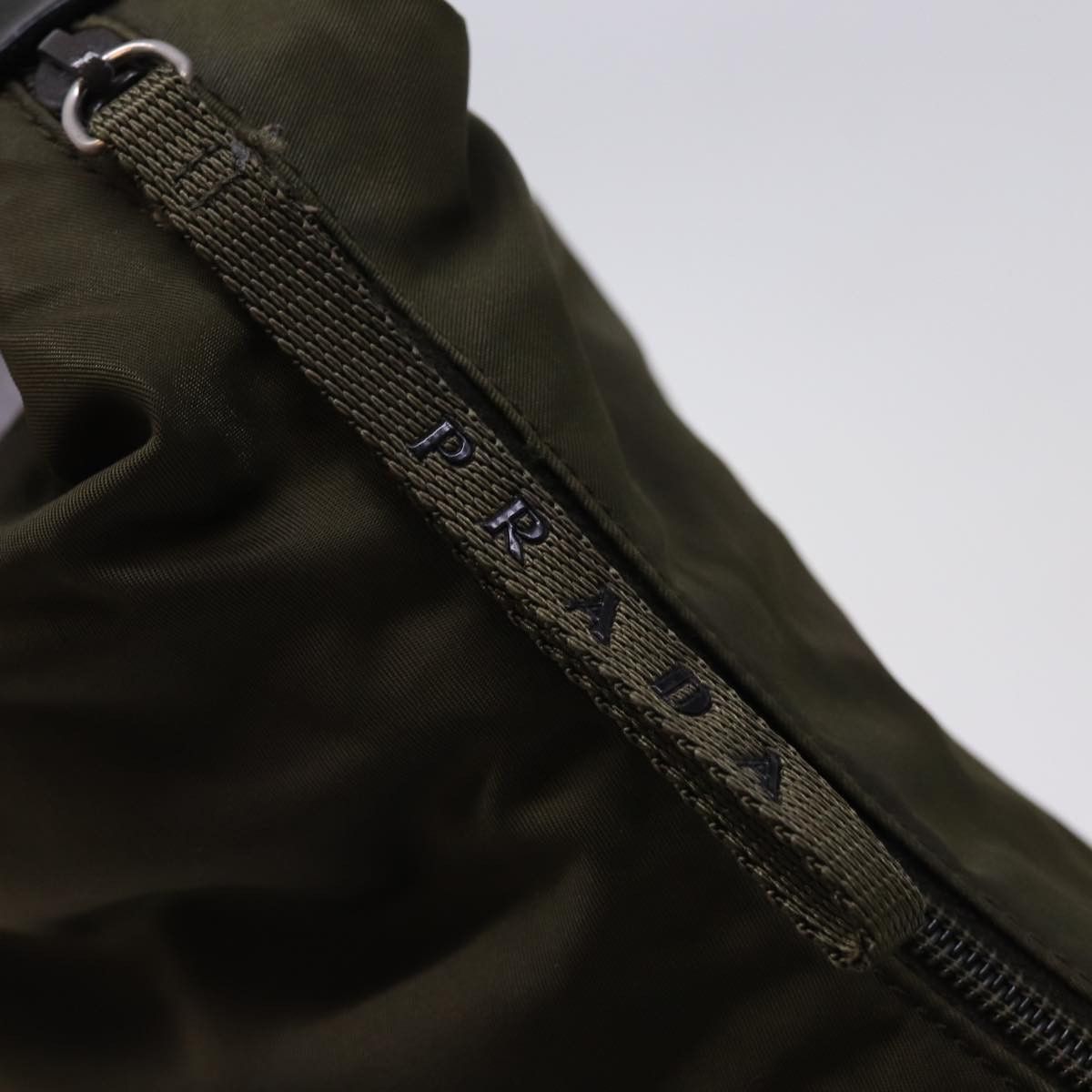 Prada Tessuto Khaki Synthetic Shoulder Bag (Pre-Owned) Size ONE SIZE - 18 Thumbnail