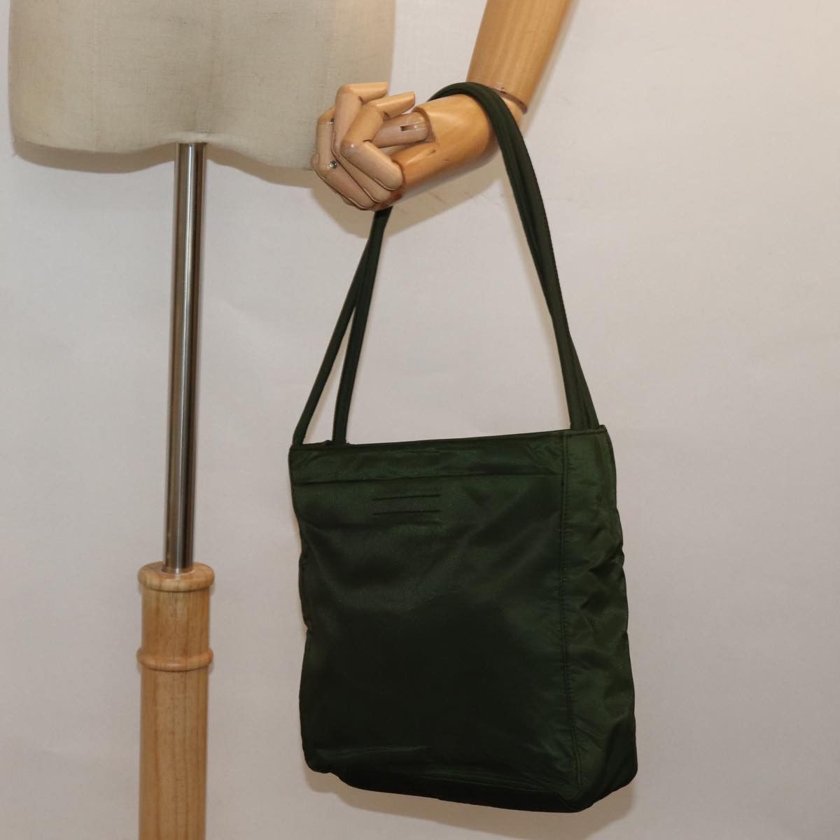 Prada Tessuto Khaki Synthetic Tote Bag (Pre-Owned) Size ONE SIZE - 7 Thumbnail