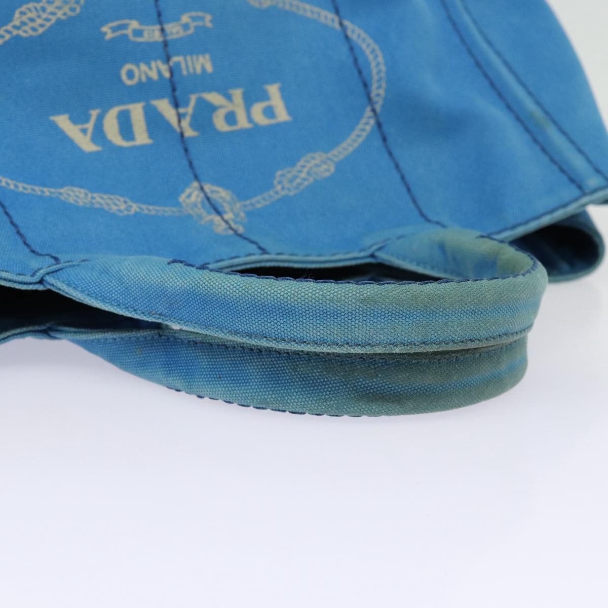 Prada Canapa Blue Canvas Handbag (Pre-Owned) Size ONE SIZE - 4 Thumbnail