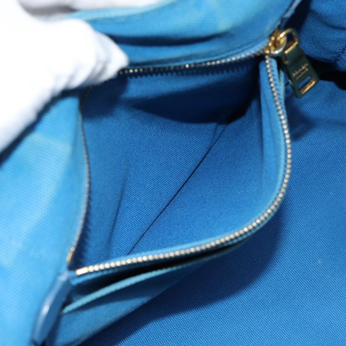 Prada Canapa Blue Canvas Handbag (Pre-Owned) Size ONE SIZE - 14 Thumbnail