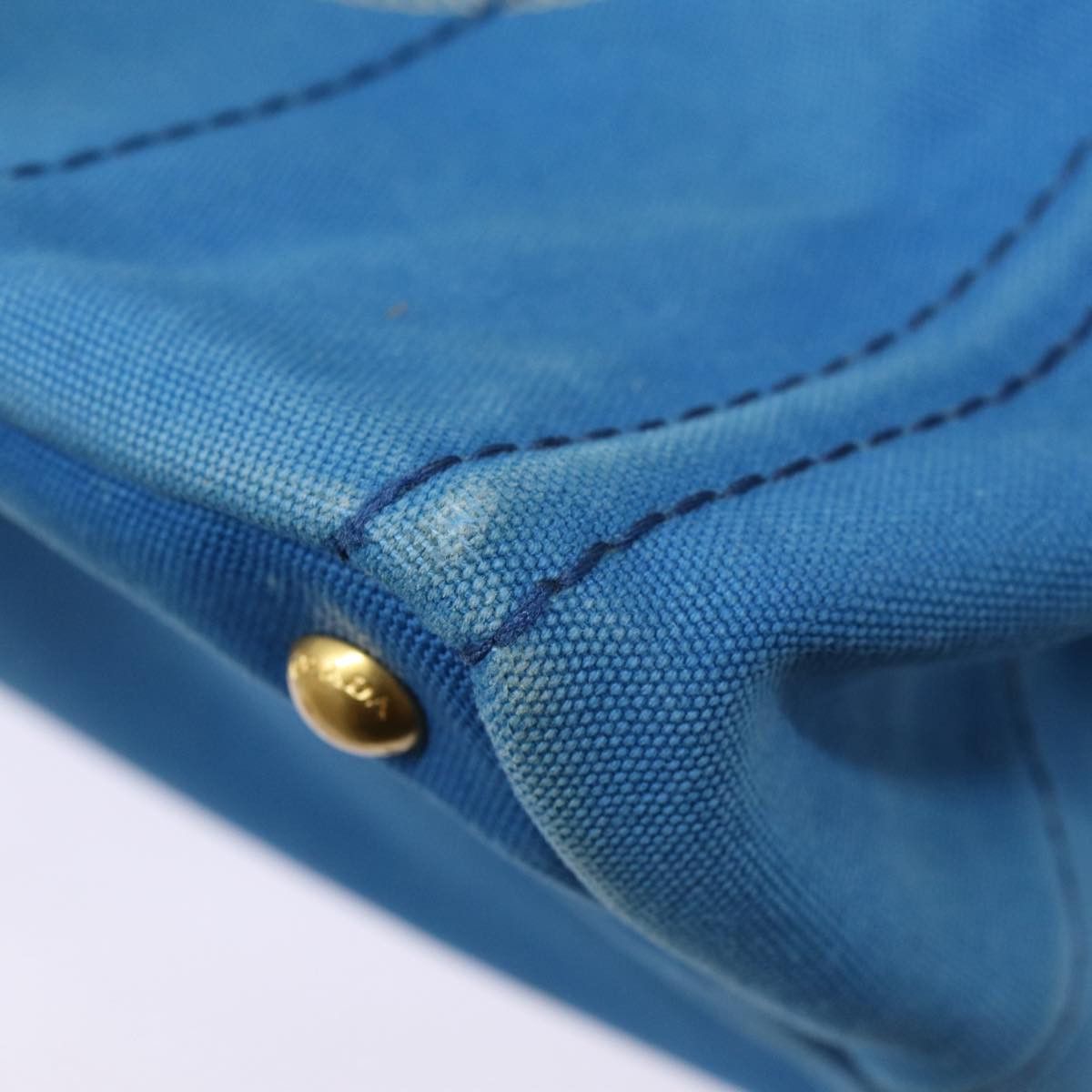 Prada Canapa Blue Canvas Handbag (Pre-Owned) Size ONE SIZE - 10 Thumbnail