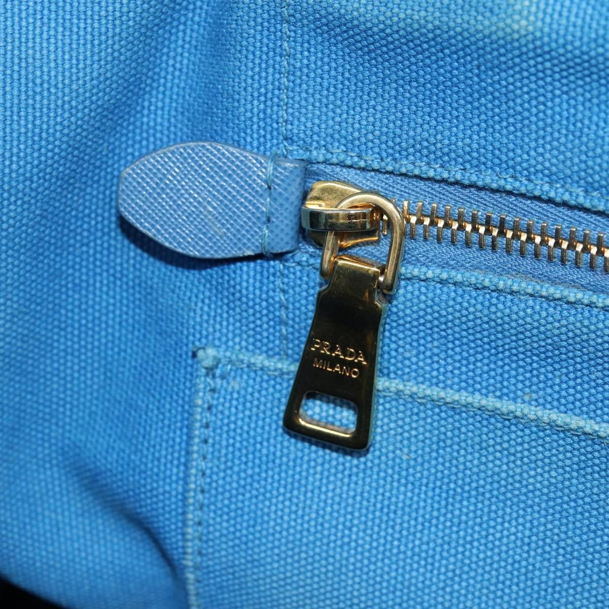 Prada Canapa Blue Canvas Handbag (Pre-Owned) Size ONE SIZE - 6 Thumbnail