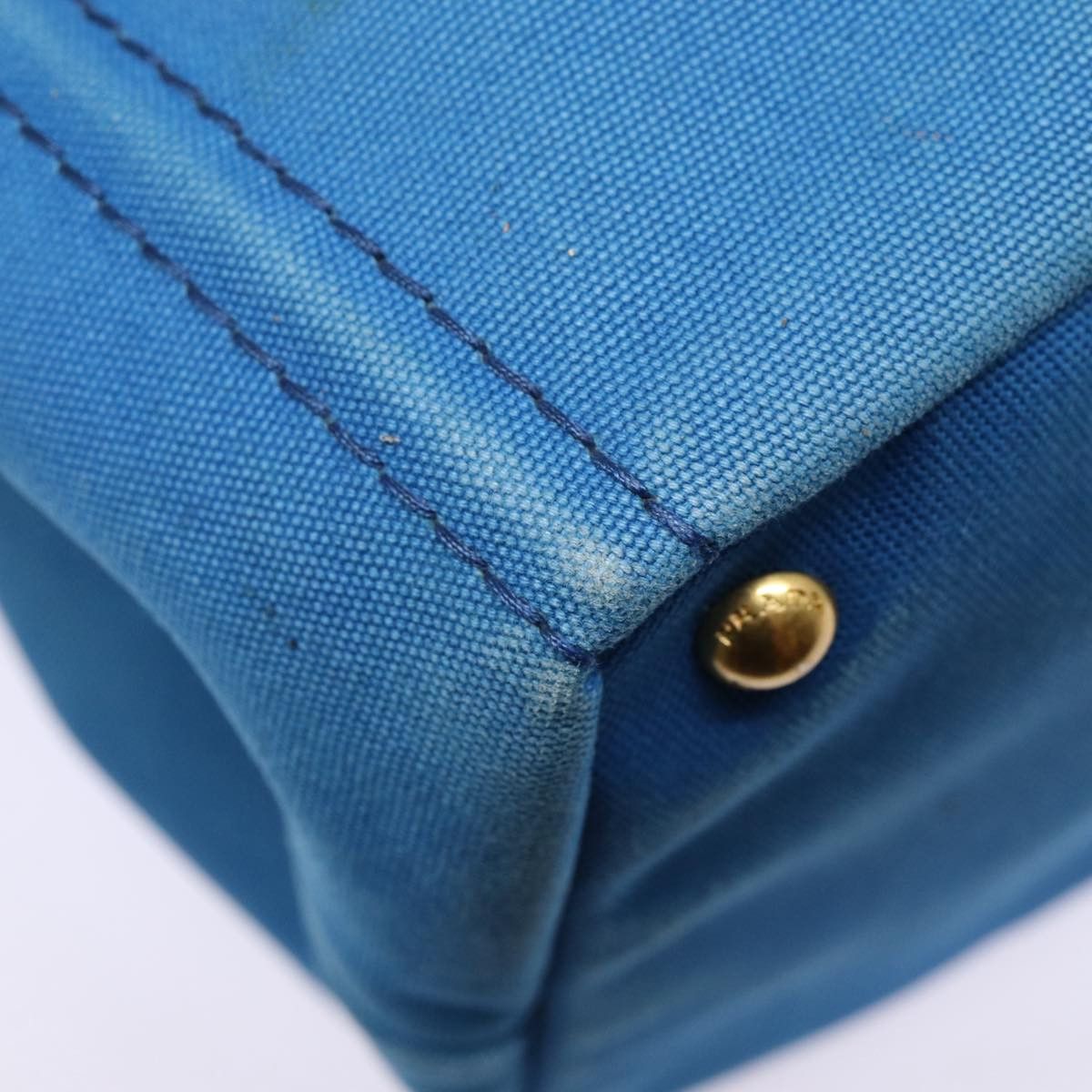 Prada Canapa Blue Canvas Handbag (Pre-Owned) Size ONE SIZE - 20 Thumbnail