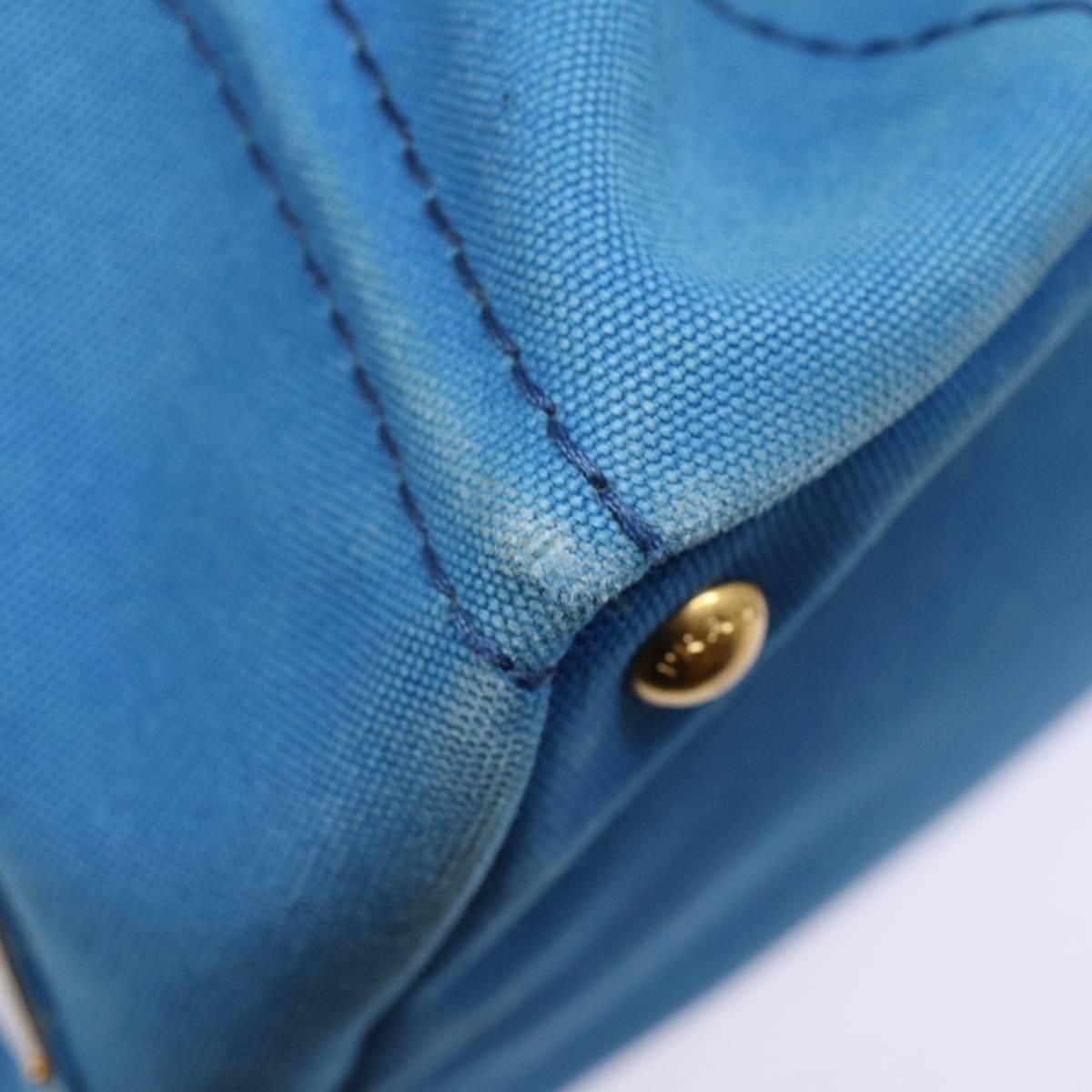 Prada Canapa Blue Canvas Handbag (Pre-Owned) Size ONE SIZE - 18 Thumbnail